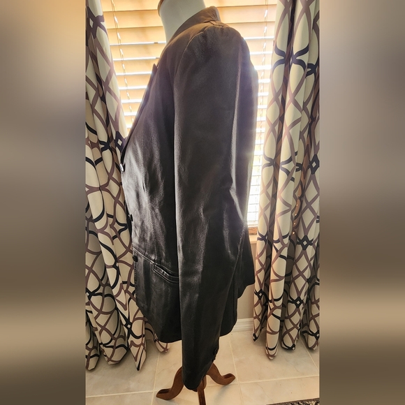 Leather Black Jacket Size Large Clio Leather - Picture 2 of 11